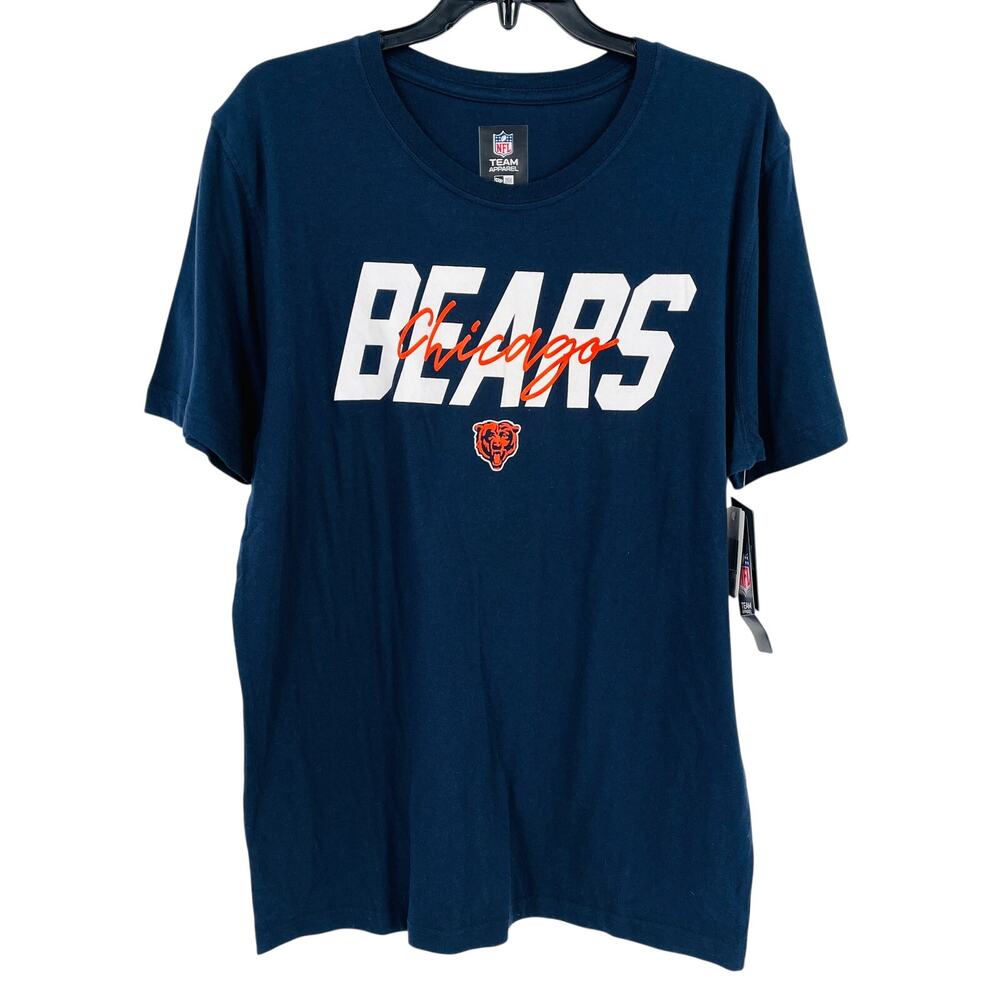 Chicago Bears T Shirt Mens Sz M NFL Team Apparel New Era Navy NWT Tee